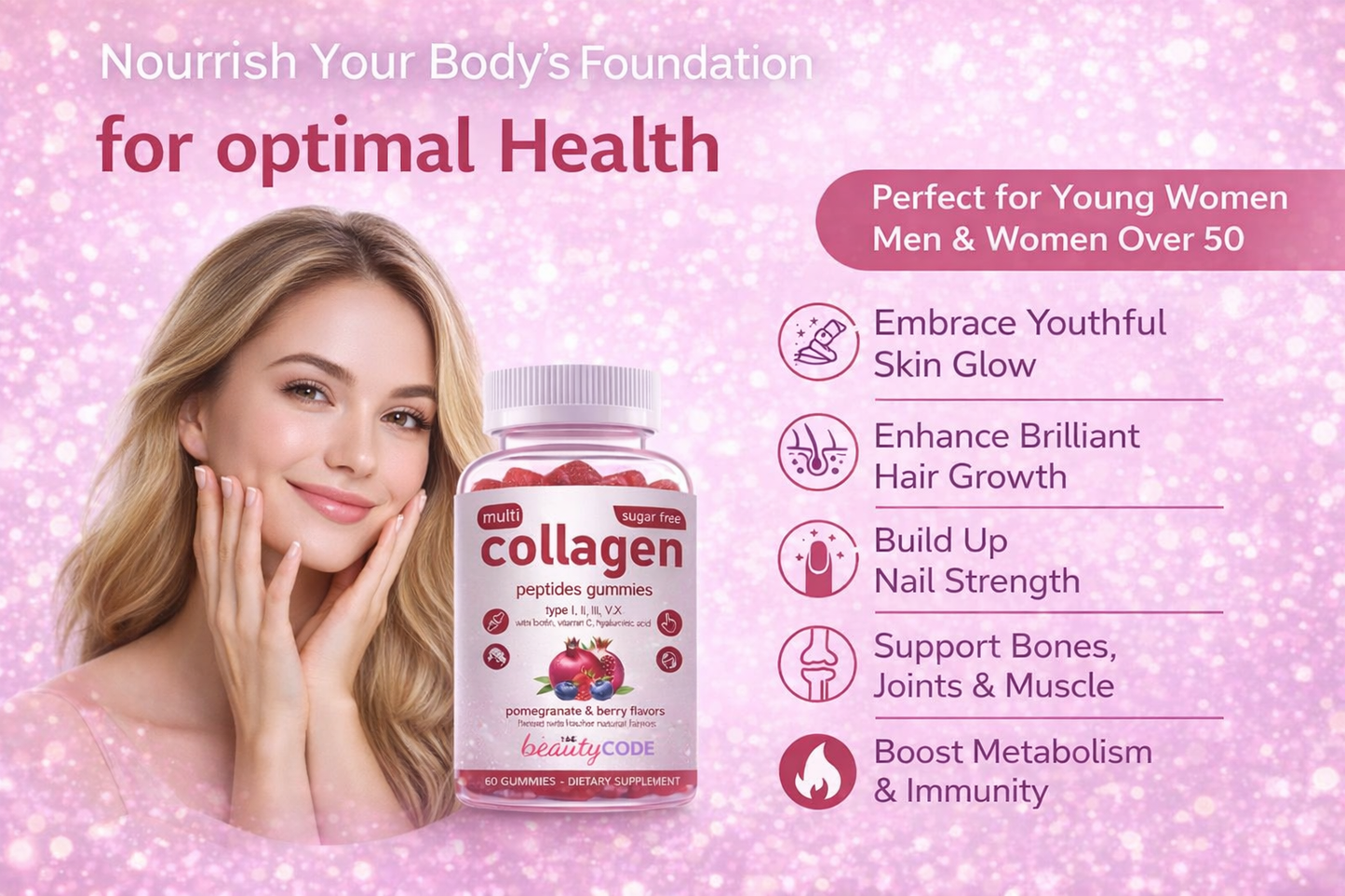 The Beauty Code Collagen Peptides Gummies